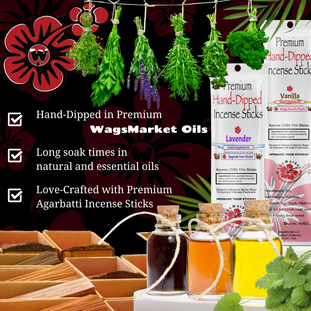 Egyptian Musk - Premium Hand-Dipped Incense Sticks