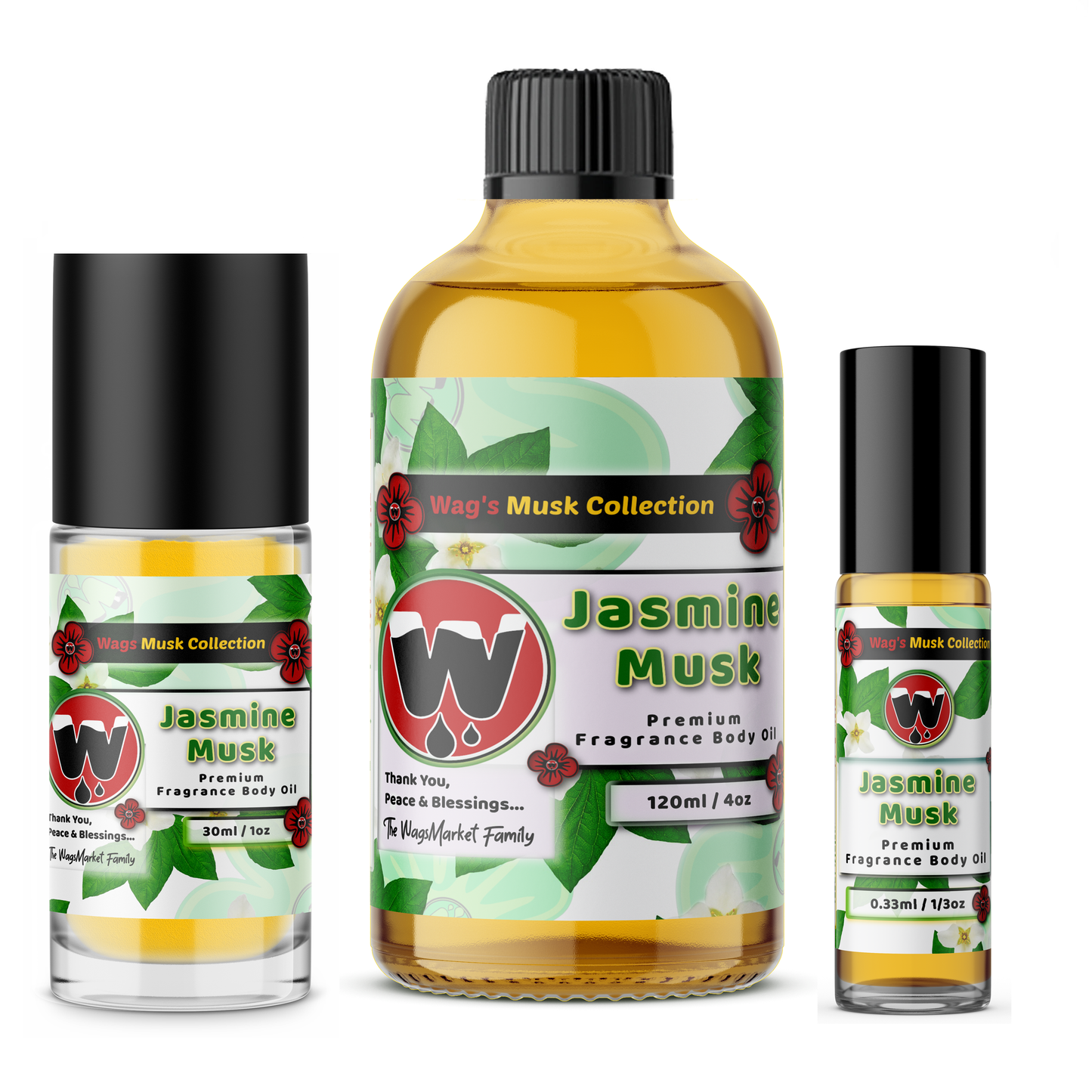 Jasmine Musk Premium Fragrance Body Oil