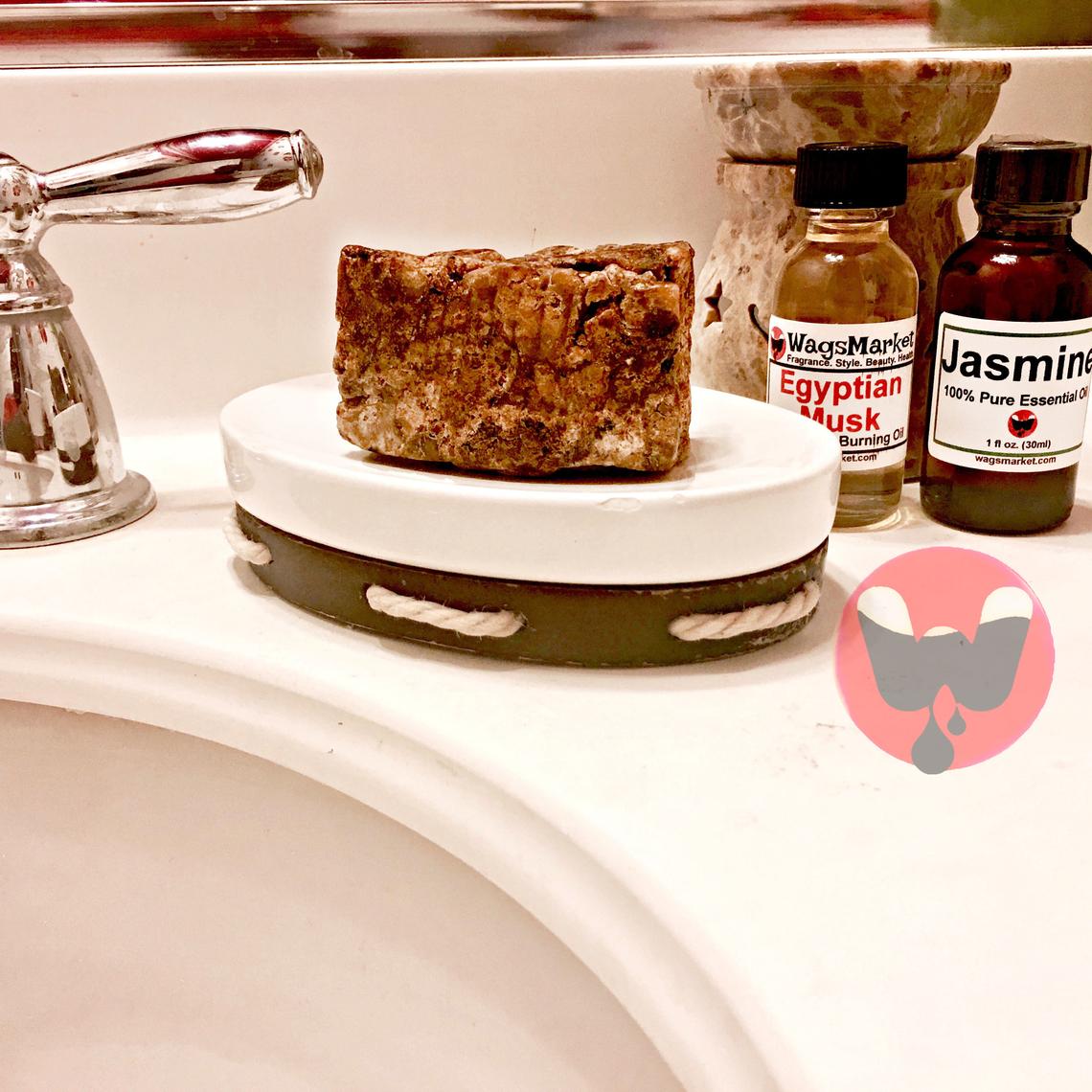 Raw (Fair Trade) African Black Soap, Wildcrafted, All Natural and Unscented