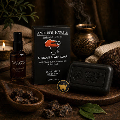 African Black Soap w/ Shea Butter, Rosehip, Patchouli