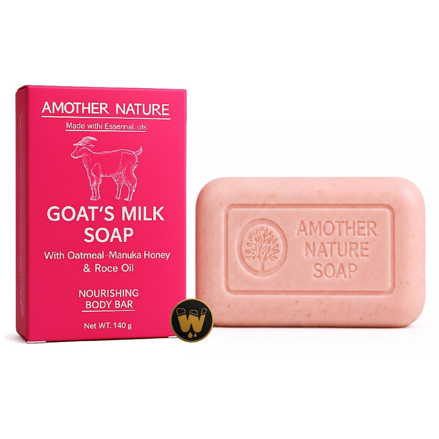 Goats Milk Soap w/ Oatmeal, Honey, Rose