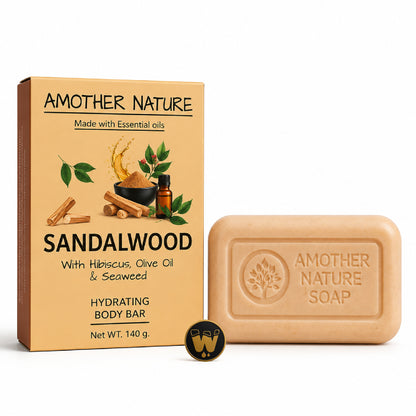 Sandalwood Soap w/ Hibiscus, Olive Oil, Seaweed
